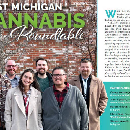 Cover of the article on the Cannabis Rountable in the Revue Magazine